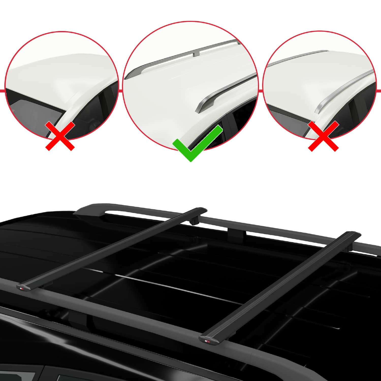 Compatible avec Mercedes E Class S212 2013-2016 BASIC Model Barres de Toit Railing Porte-Bagages de Voiture Noir Aluminium 2 Barres