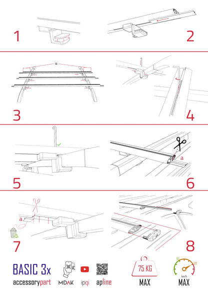 Compatible avec Nissan Qashqai (J10) Post-Facelift 2010-2013 BASIC Model Barres de Toit Railing Porte-Bagages de Voiture Gris Aluminium 3 Barres