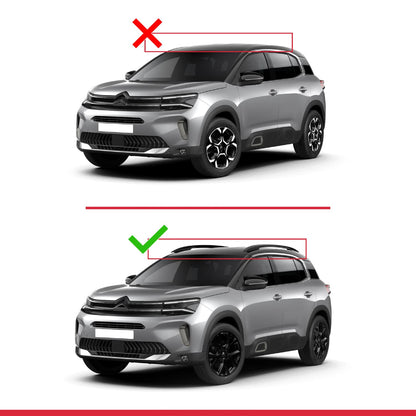 Compatibile con Citroen C5 Aircross 2018-2025 BASIC Model Barre Tetto Portapacchi Auto Barre Portatutto Nero Alluminio 3 Barre