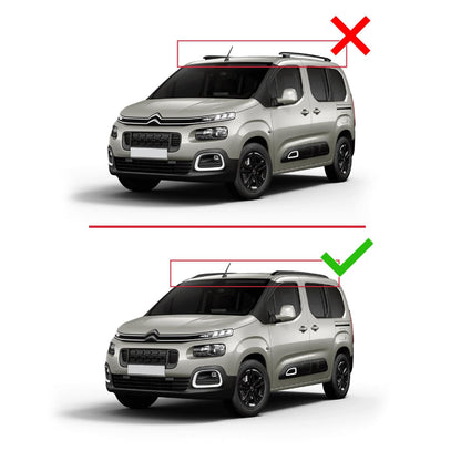 Compatible avec Citroen Berlingo 3 (K9) 2023-2026 ACE-2 modèle Barres de Toit Railing Porte-Bagages de Voiture Noir Aluminium Barres