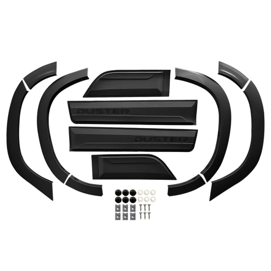 Compatible avec Dacia Duster 2018-2024 Fender Protecteur de Passage de roue pare-chocs Garde-boue et protection laterale Protection de la carrosserie voiture Kit NOİR