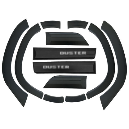 Compatibile con Dacia Duster 2018-2024 Passaruota Protezione per paraurti Parafanghi e protezione veicolo Strisce di Protezione per laterale Protezione veicolo carrozzeria Kit NERO