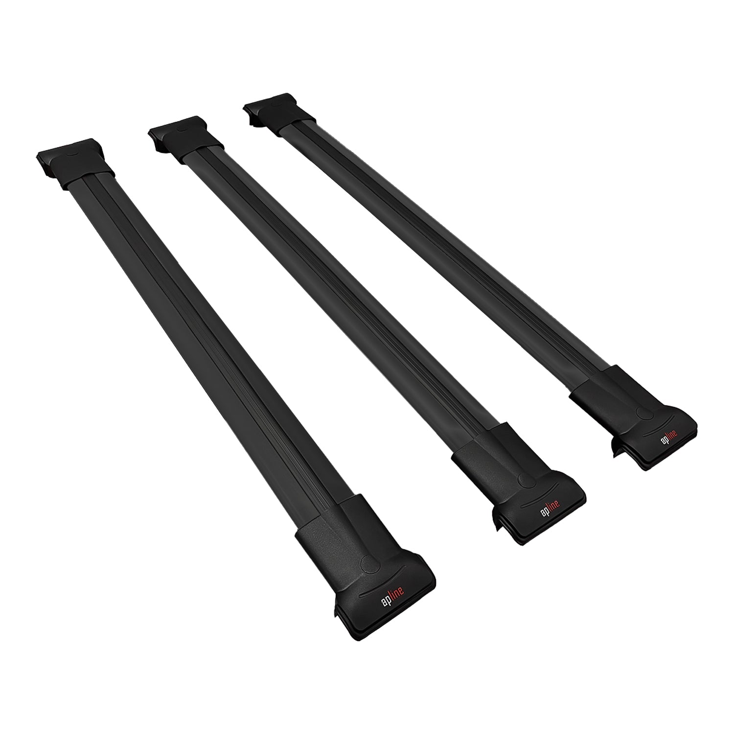 Compatible avec Honda CR-V 1997-2001 FLY Model Barres de Toit Railing Porte-Bagages de Voiture Noir Aluminium 3 Barres