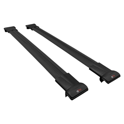 Compatible avec Fiat Idea 2003-2012 FLY Model Barres de Toit Railing Porte-Bagages de Voiture Noir Aluminium 2 Barres
