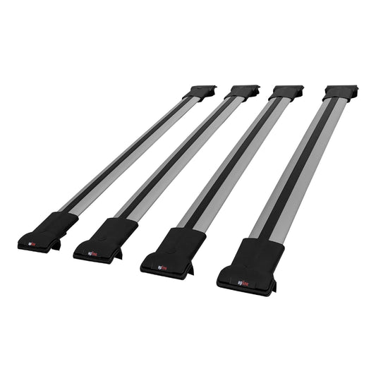 Compatible avec Fiat Talento 2016-2021 FLY Model Barres de Toit Railing Porte-Bagages de Voiture Gris Aluminium 4 Barres