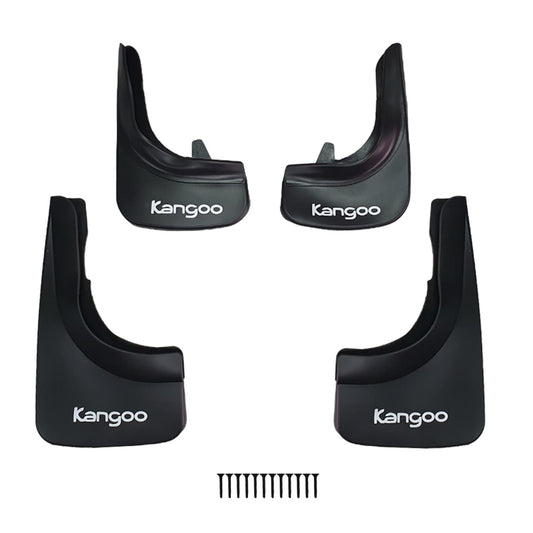 Compatible avec Renault Kangoo 1997-2025 Jeu de Bavettes Garde-boue Avant et Arrière de Voiture 4 Pcs Noir