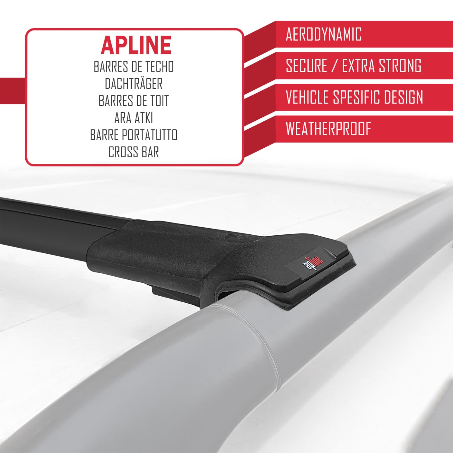 Compatible avec Mercedes EQT / Citan W420 2022-2025 FLY Model Barres de Toit Railing Porte-Bagages de Voiture Noir Aluminium 2 Barres