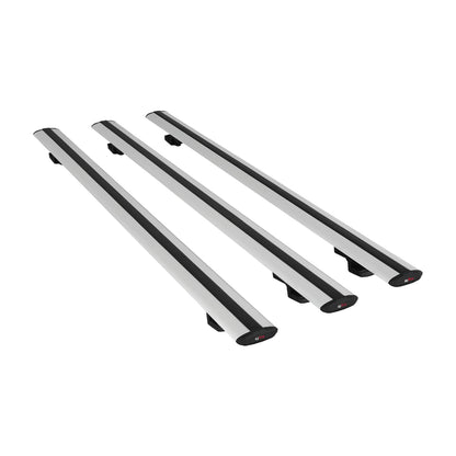 Compatible avec Mercedes Vito 2 (W639) Post-Facelift 2010-2014 BASIC Model Barres de Toit Railing Porte-Bagages de Voiture Gris Aluminium 3 Barres