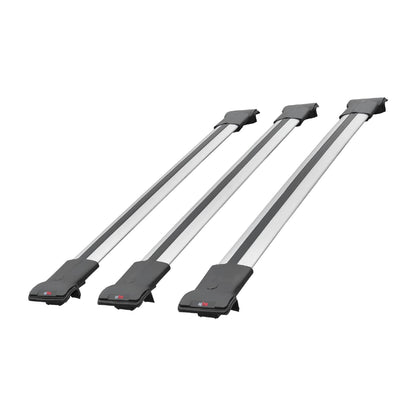 FLY Model Dakdrager bagagedrager compatibel met Fiat Scudo 2 2007-2016 Spoorstaven Grijs Aluminium 3 Staven